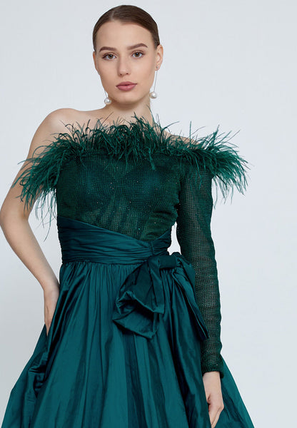 One Shoulder Maxi Polyester A - Line Regular Prom Dress Unit Price: €76