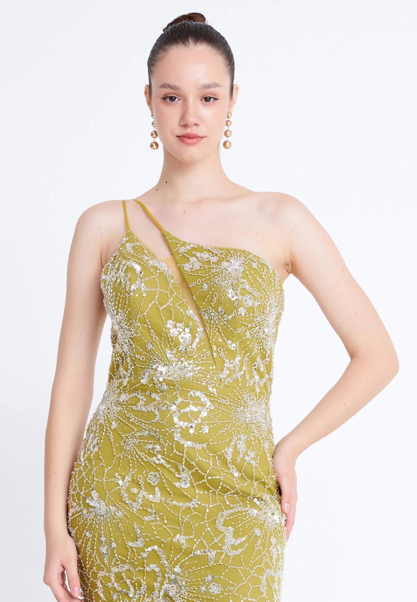 One Shoulder Maxi Tulle Mermaid Regular Prom Dress Unit Price: €72