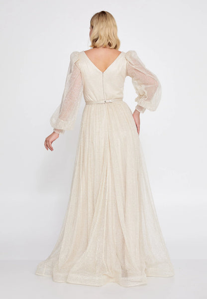 Long Sleeve Maxi Tulle Mermaid Regular Prom Dress Unit Price: €74