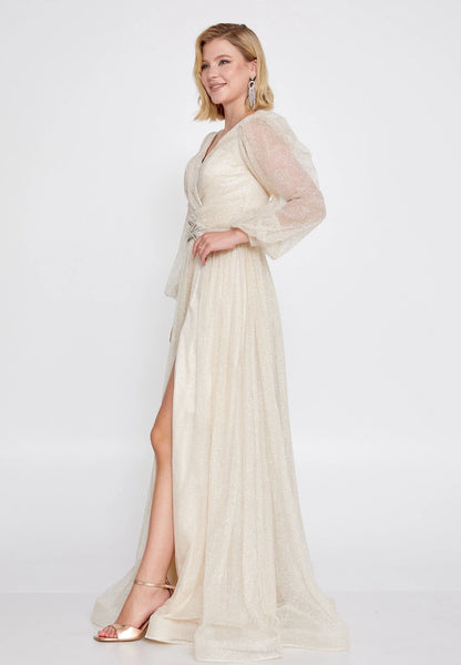 Long Sleeve Maxi Tulle Mermaid Regular Prom Dress Unit Price: €74