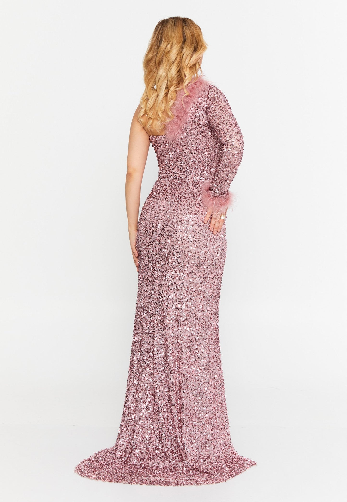 One Shoulder Maxi Sequin Mermaid Regular Wedding Guest Dress Unit Price: €48