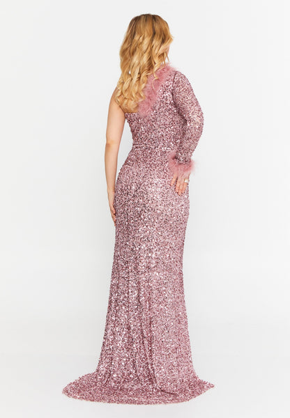 One Shoulder Maxi Sequin Mermaid Regular Wedding Guest Dress Unit Price: €48