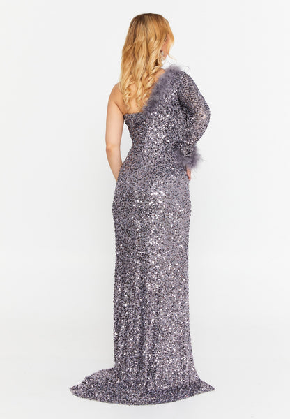 One Shoulder Maxi Sequin Mermaid Regular Wedding Guest Dress Unit Price: €48