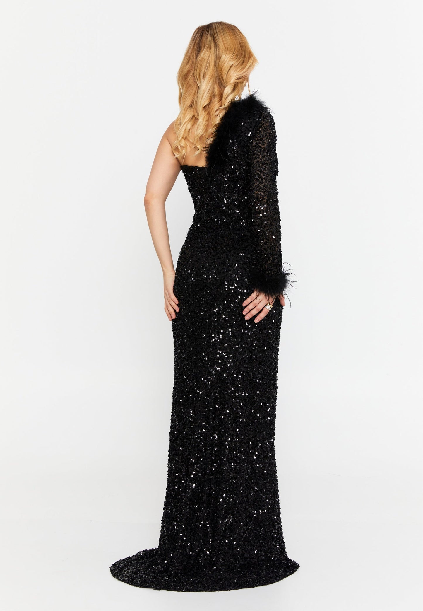 One Shoulder Maxi Sequin Mermaid Regular Wedding Guest Dress Unit Price: €48