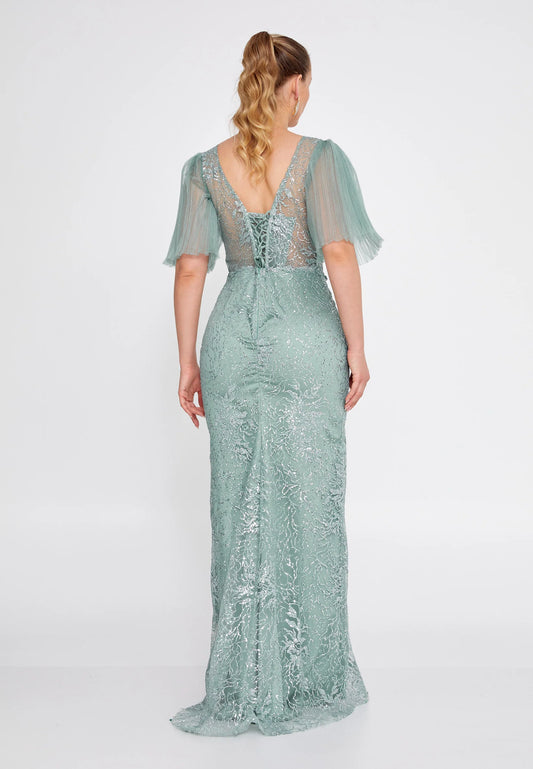 Mid-Length Maxi Tulle Mermaid Plus Size Wedding Guest Dress Unit Price: €80