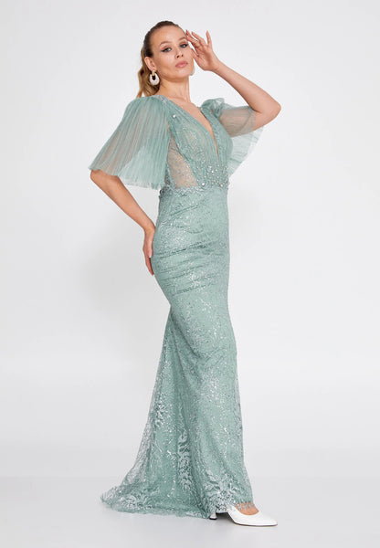 Mid-Length Maxi Tulle Mermaid Plus Size Wedding Guest Dress Unit Price: €80