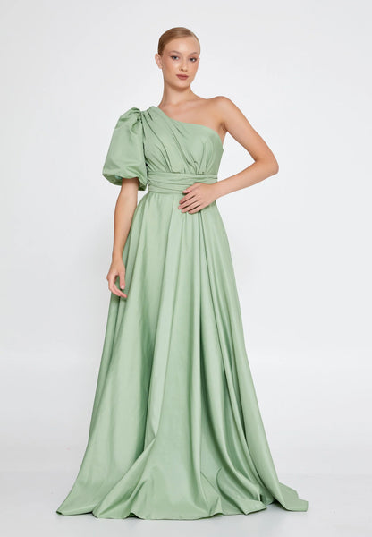 One Shoulder Maxi Polyester A - Line Regular Prom Dress Unit Price: €55