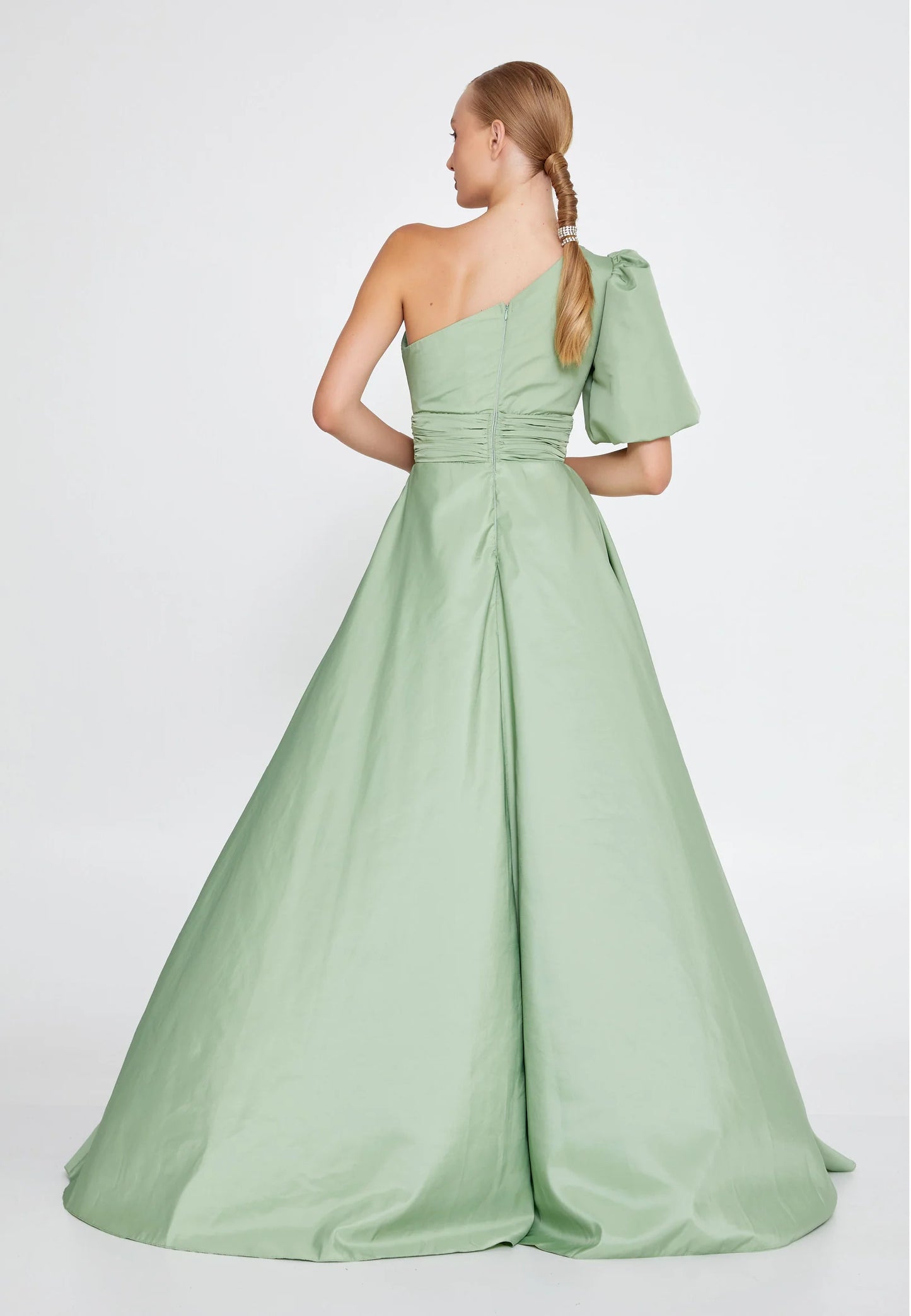 One Shoulder Maxi Polyester A - Line Regular Prom Dress Unit Price: €55