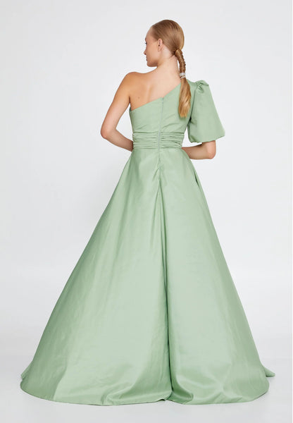 One Shoulder Maxi Polyester A - Line Regular Prom Dress Unit Price: €55