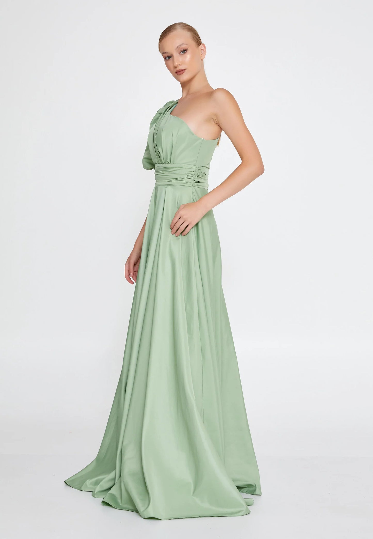 One Shoulder Maxi Polyester A - Line Regular Prom Dress Unit Price: €55