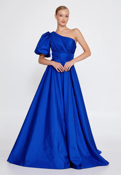 One Shoulder Maxi Polyester A - Line Regular Prom Dress Unit Price: €55