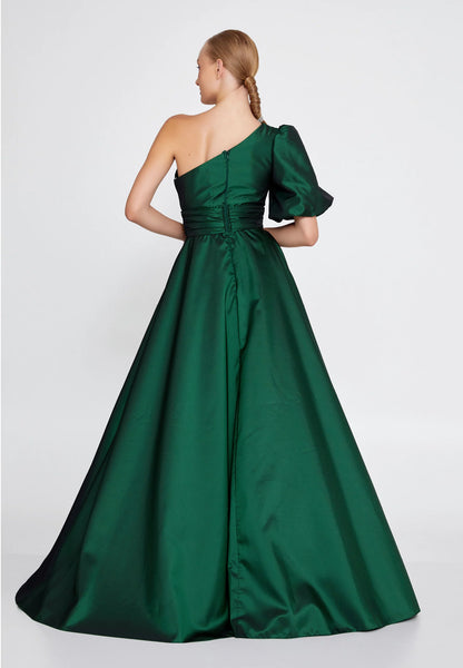 One Shoulder Maxi Polyester A - Line Regular Prom Dress Unit Price: €55