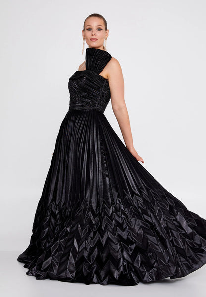 One Shoulder Maxi Polyester A - Line Regular Prom Dress Unit Price: €140