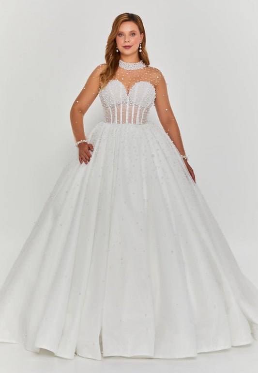 Long Sleeve Maxi Tulle Regular Wedding Dress Unit Price: €680