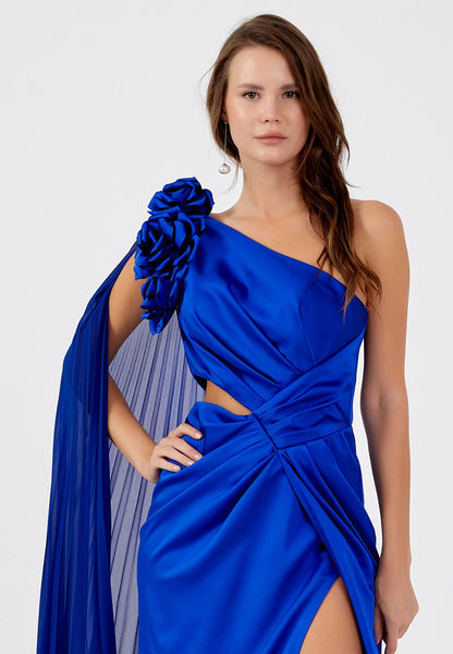 One Shoulder Maxi Satin Column Regular Wedding Guest Dress Unit Price: €47