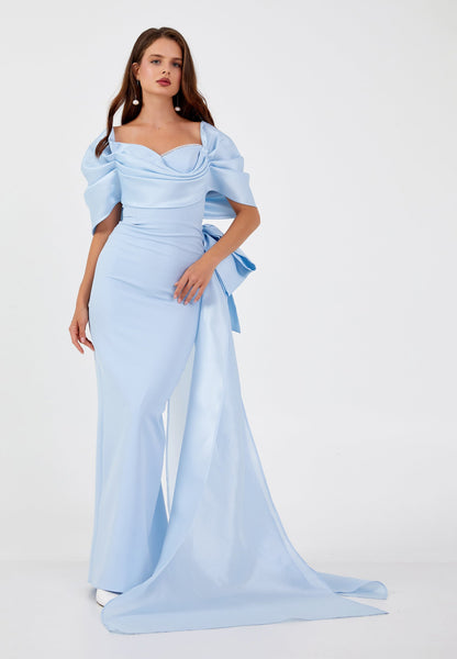 Off Shoulder Maxi Viscose Column Regular Wedding Guest Dress Unit Price: €37