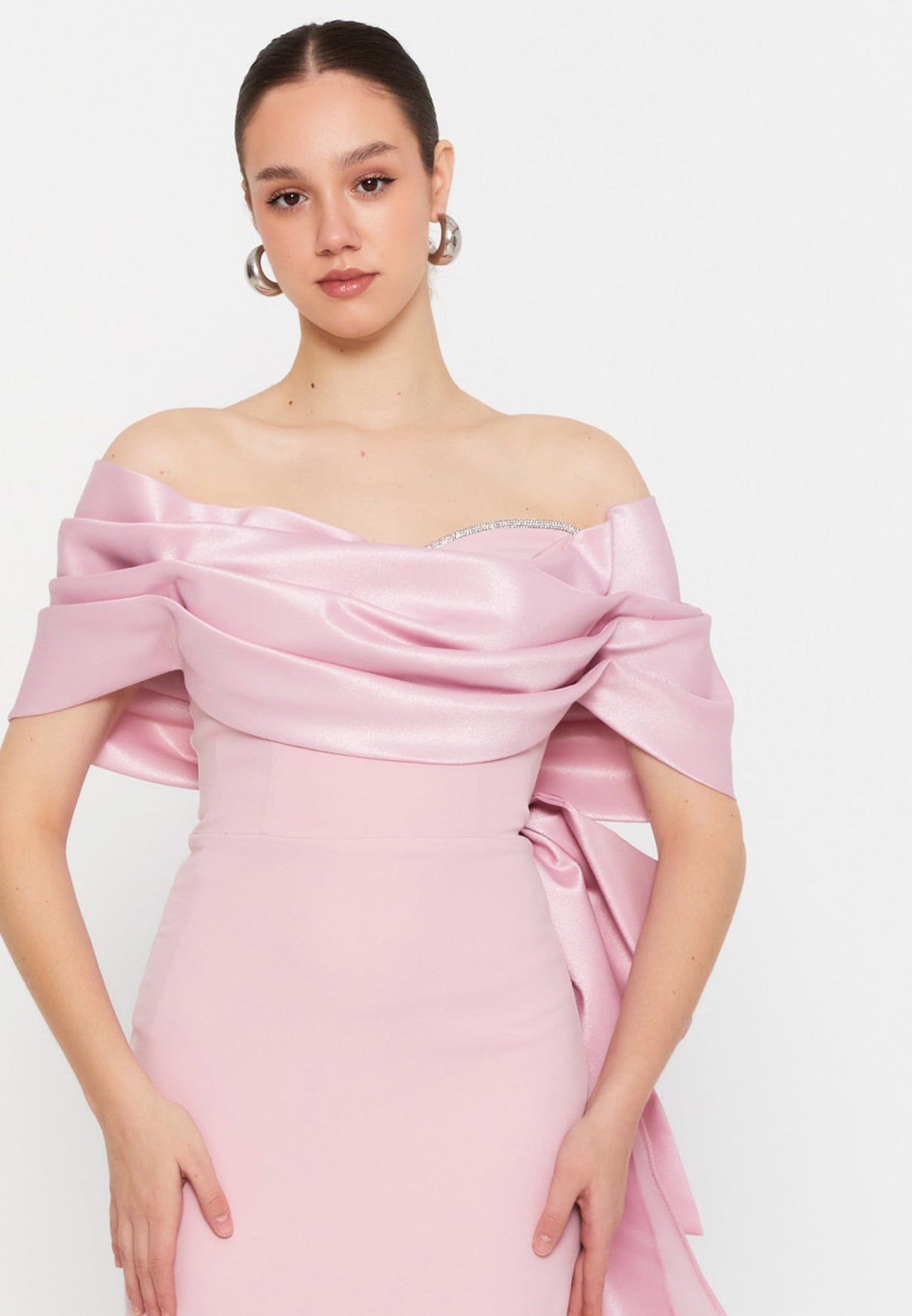 Off Shoulder Maxi Viscose Column Regular Wedding Guest Dress Unit Price: €37