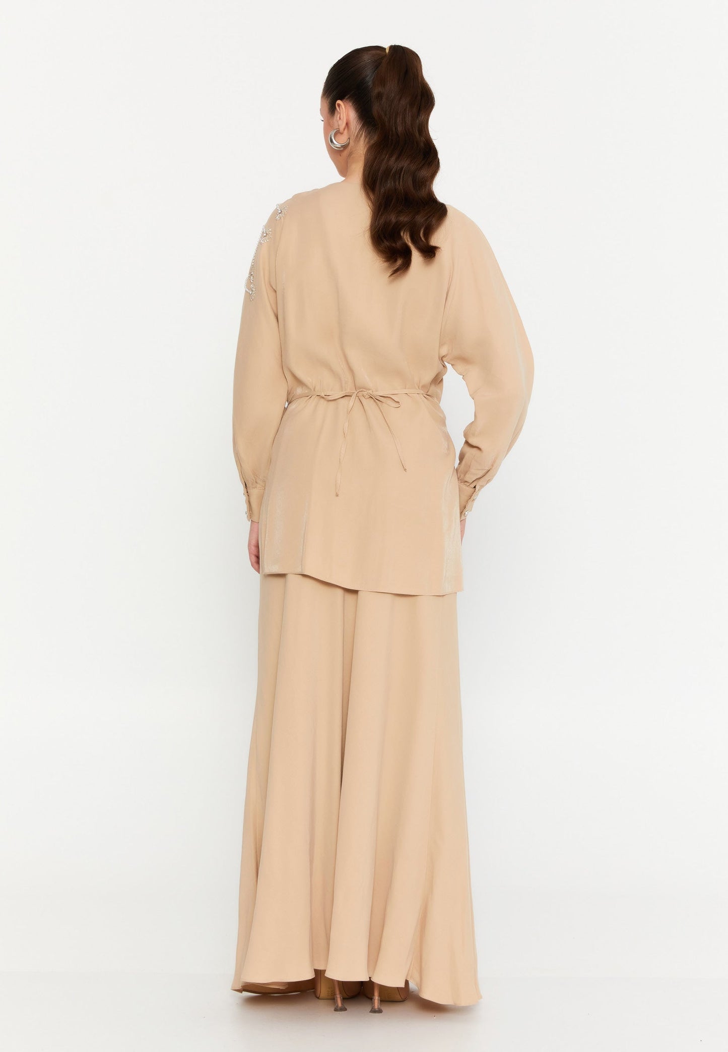 Long Sleeve Chiffon With Stones Regular Two-Piece Outfit Unit Price: €30