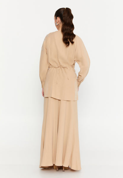 Long Sleeve Chiffon With Stones Regular Two-Piece Outfit Unit Price: €30