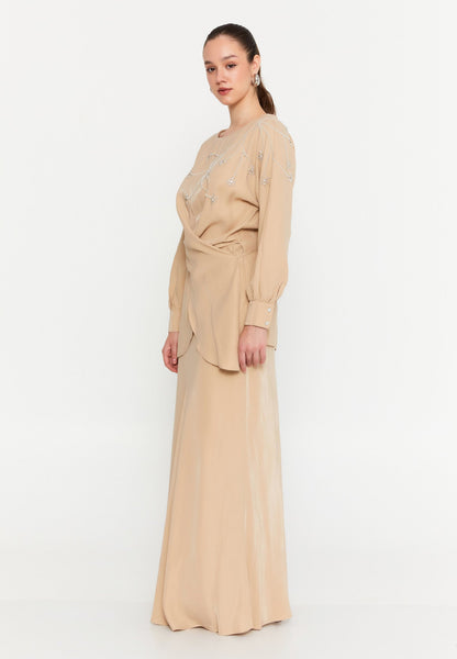 Long Sleeve Chiffon With Stones Regular Two-Piece Outfit Unit Price: €30