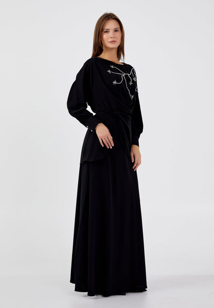 Long Sleeve Chiffon With Stones Regular Two-Piece Outfit Unit Price: €30