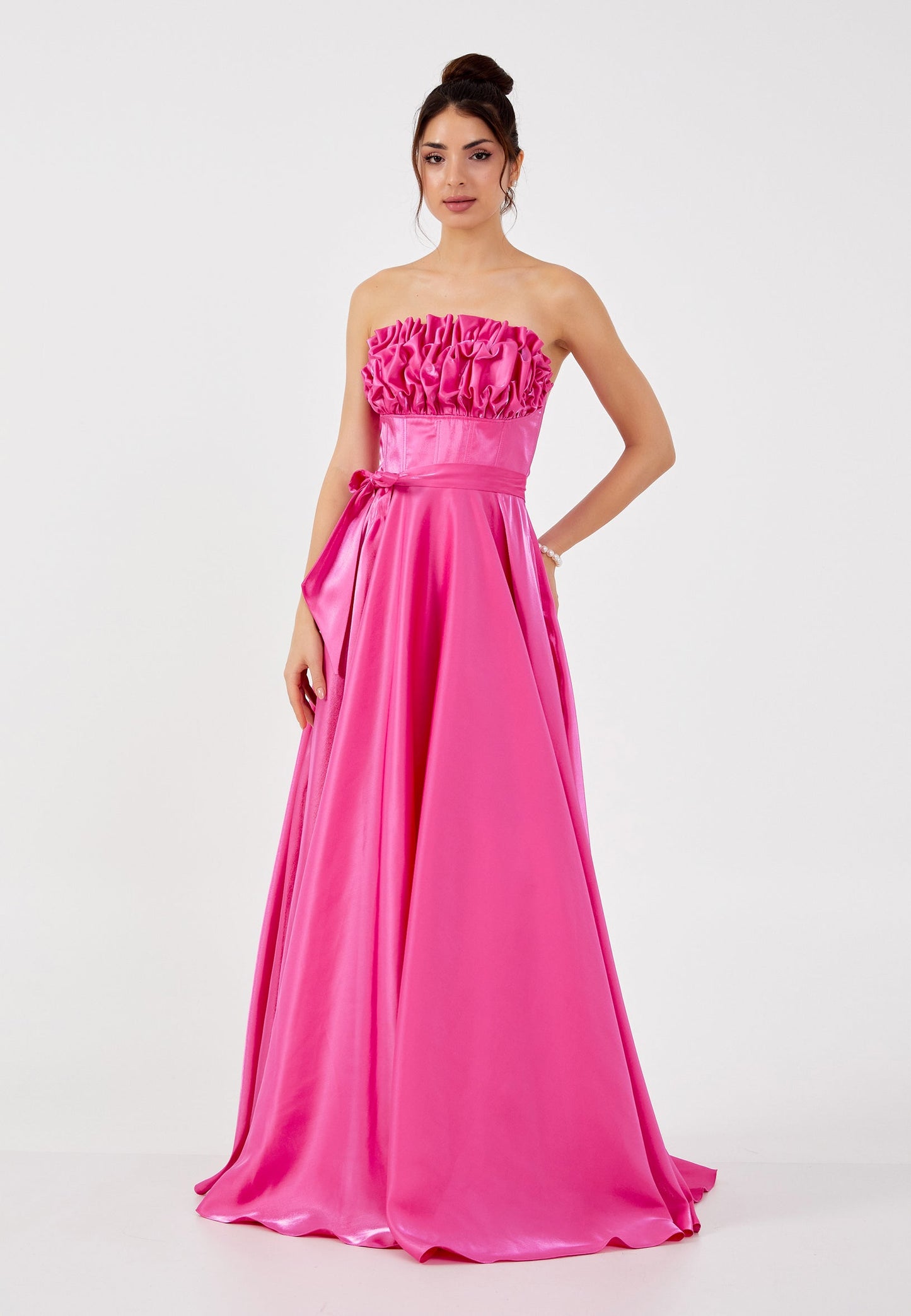 Strapless Maxi Polyester A - Line Regular Prom Dress Unit Price: €60