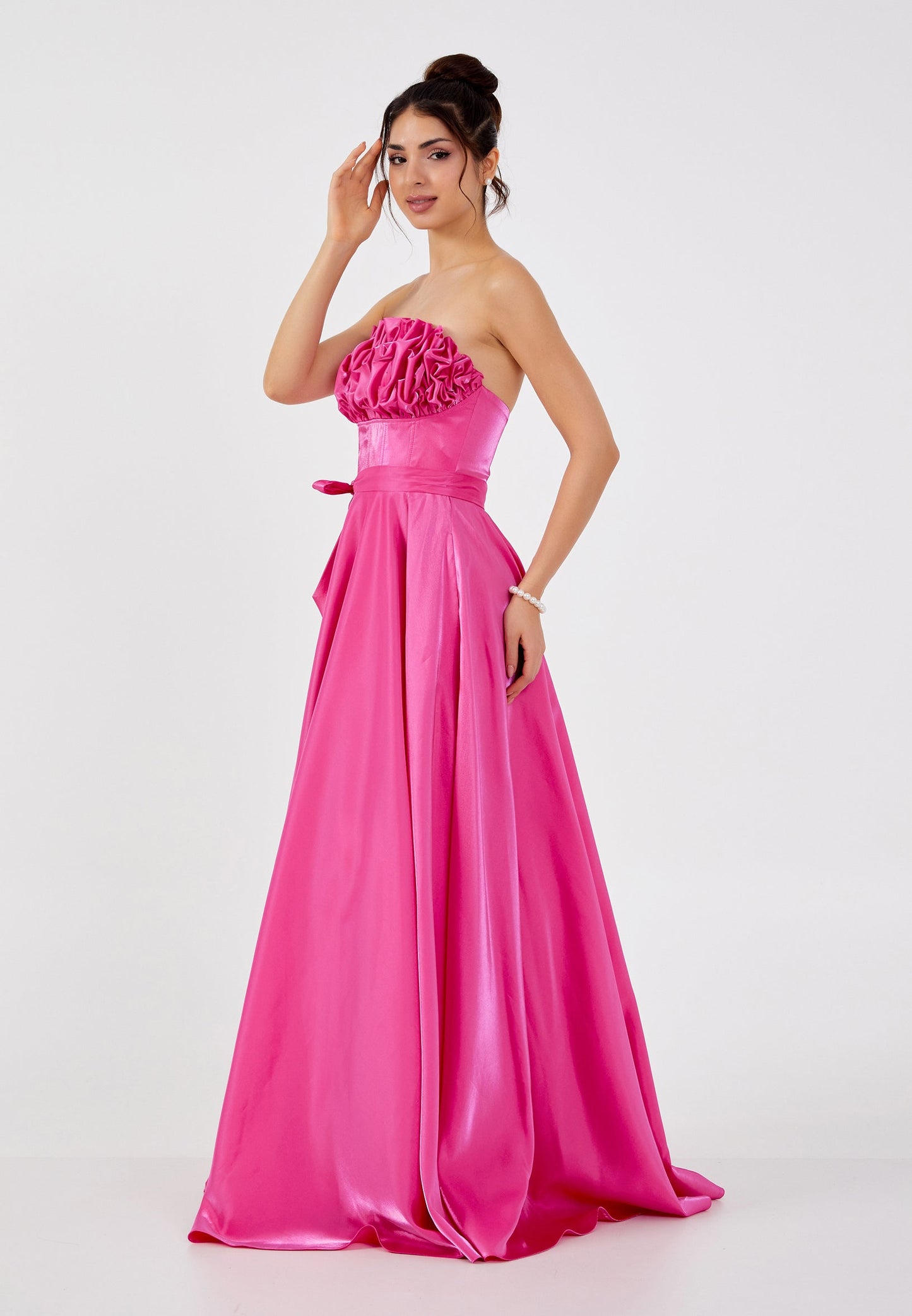 Strapless Maxi Polyester A - Line Regular Prom Dress Unit Price: €60