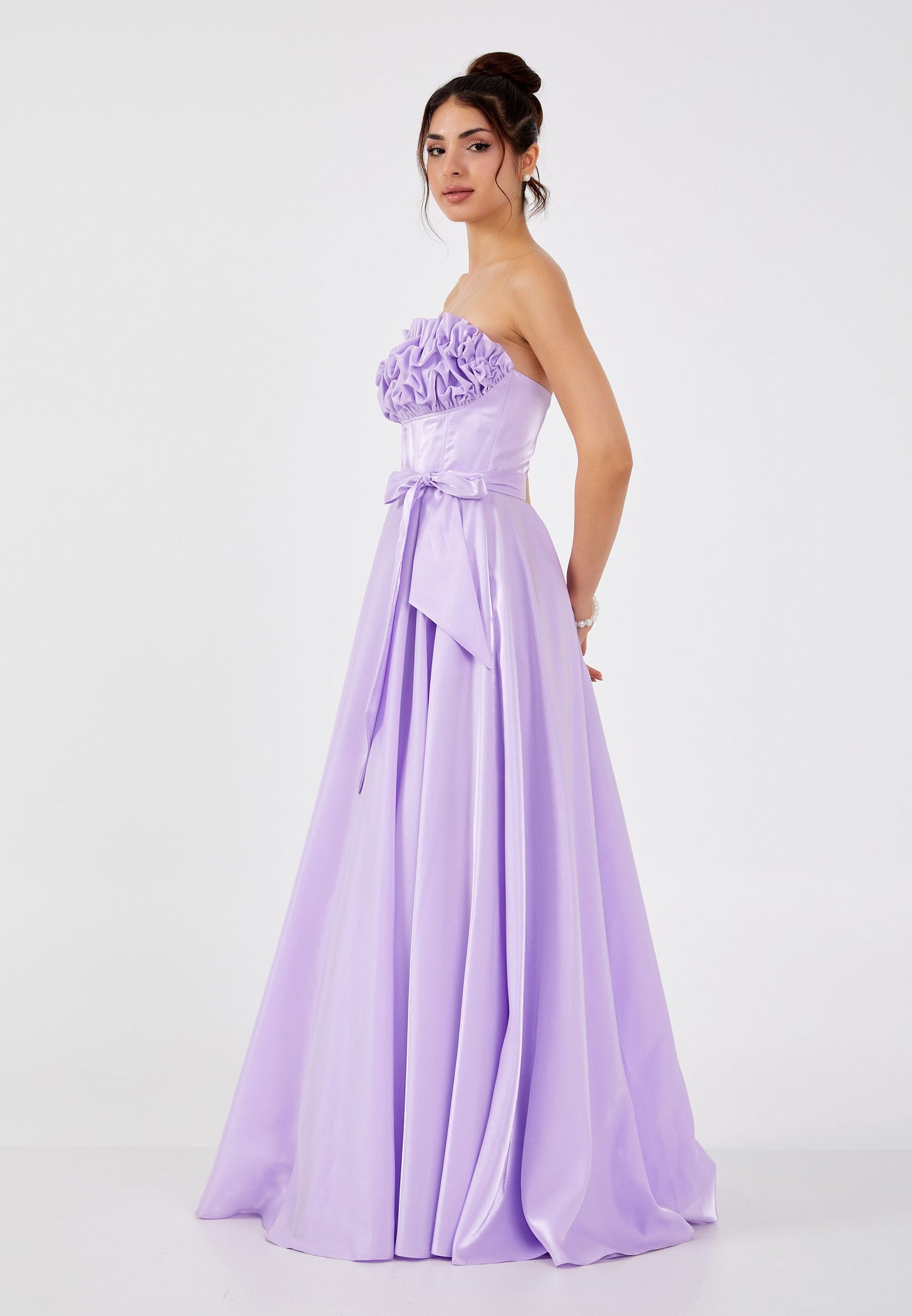 Strapless Maxi Polyester A - Line Regular Prom Dress Unit Price: €60