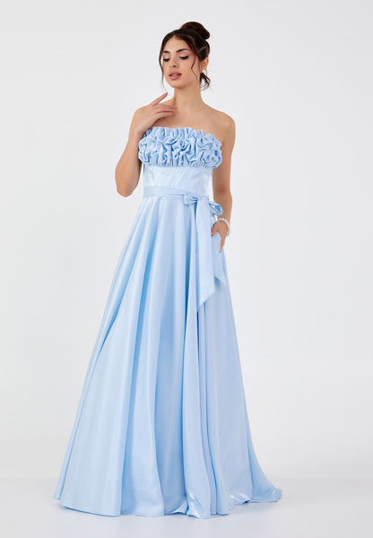 Strapless Maxi Polyester A - Line Regular Prom Dress Unit Price: €60