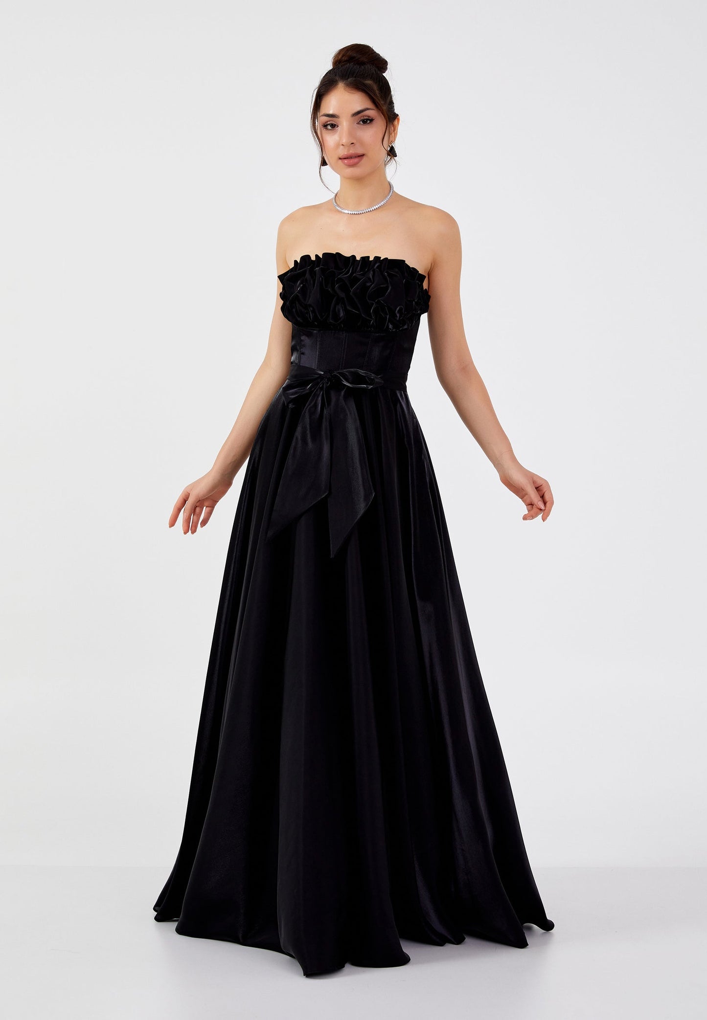 Strapless Maxi Polyester A - Line Regular Prom Dress Unit Price: €60