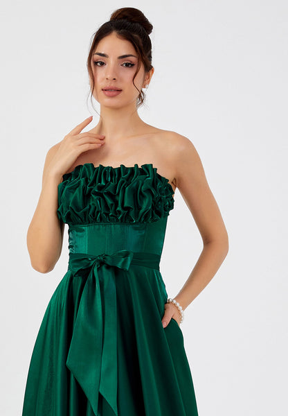 Strapless Maxi Polyester A - Line Regular Prom Dress Unit Price: €60