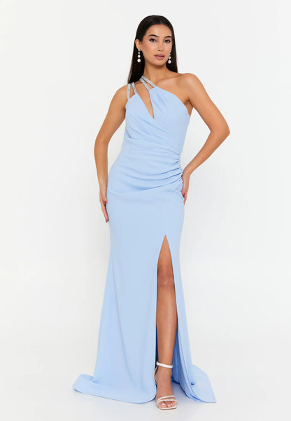 One Shoulder Maxi Viscose Mermaid Regular Wedding Guest Dress Unit Price: €47