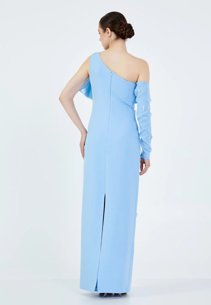 Sleeveless Maxi Viscose Column Regular Wedding Guest Dress Unit Price: €86