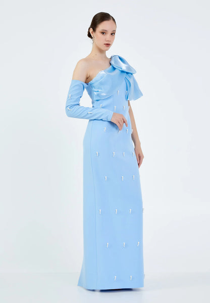 Sleeveless Maxi Viscose Column Regular Wedding Guest Dress Unit Price: €86