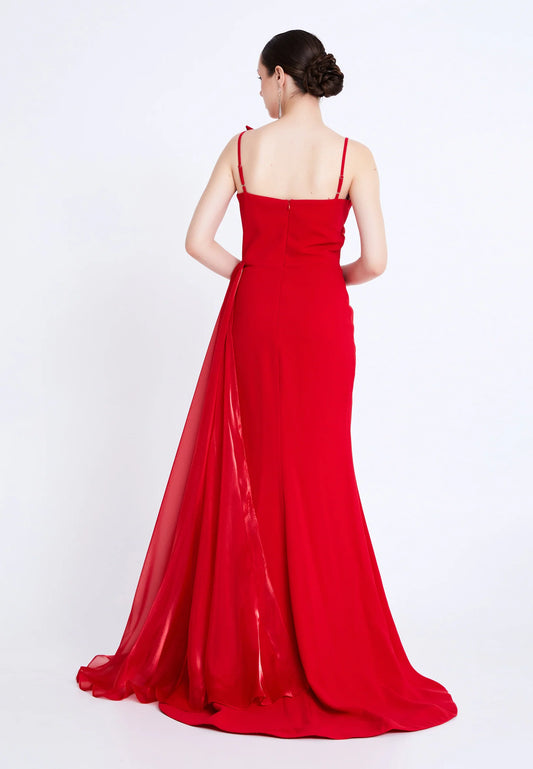 Sleeveless Maxi Viscose Mermaid Regular Wedding Guest Dress Unit Price: €86