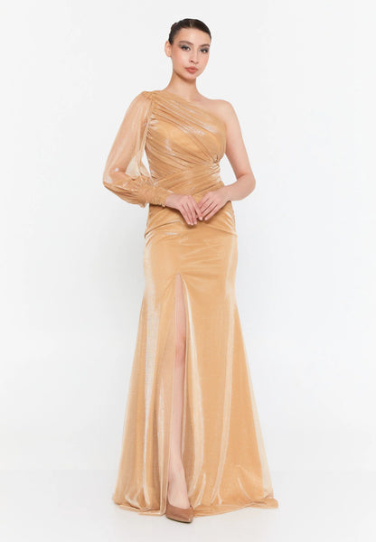 One Shoulder Maxi Tulle Mermaid Regular Evening Dress Unit Price: €55