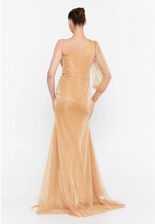 One Shoulder Maxi Tulle Mermaid Regular Evening Dress Unit Price: €55