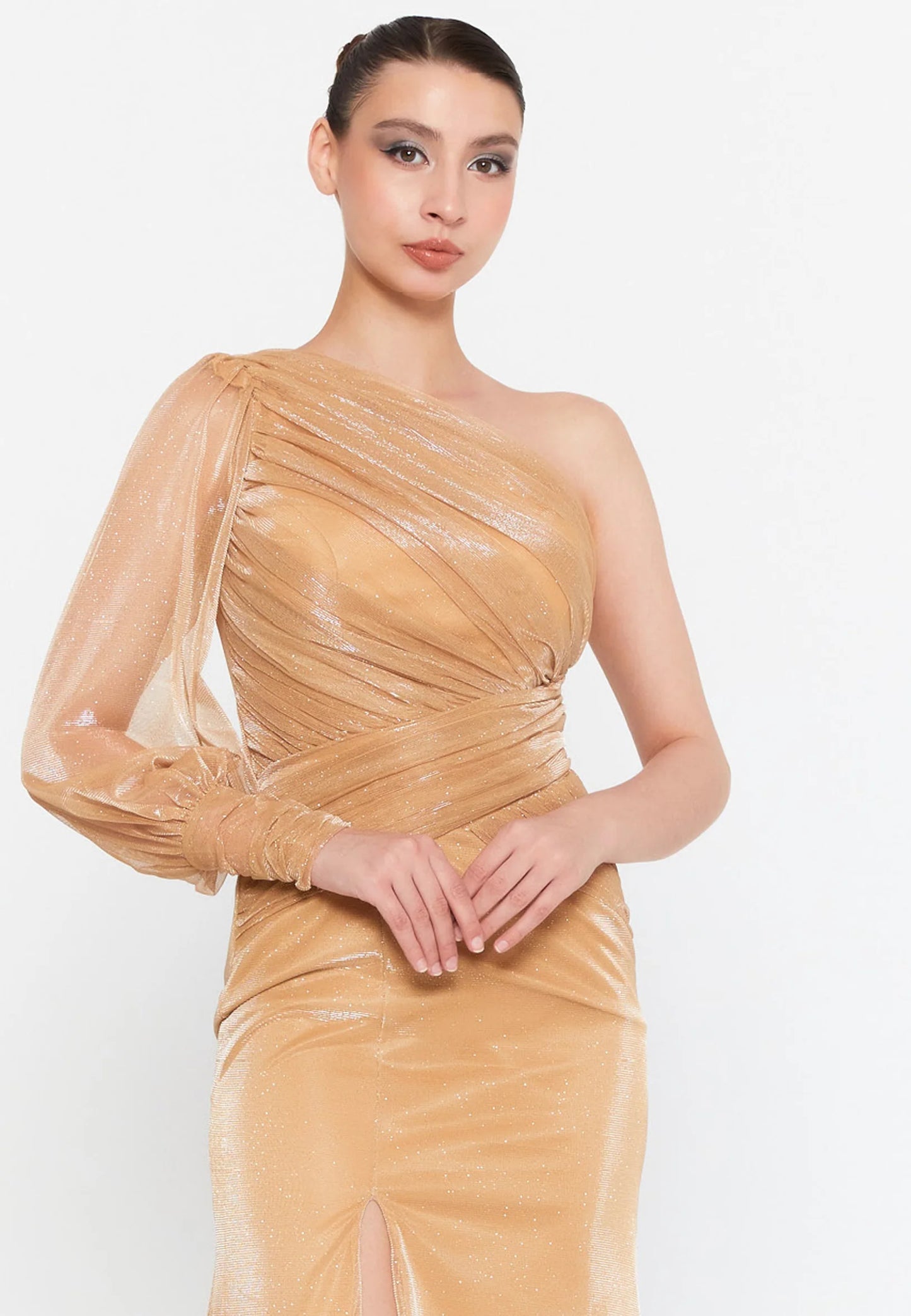 One Shoulder Maxi Tulle Mermaid Regular Evening Dress Unit Price: €55