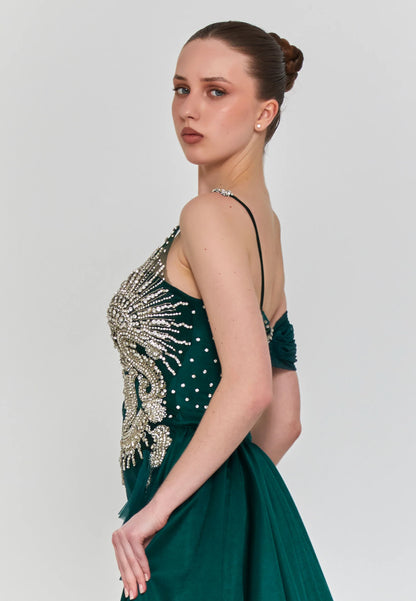 Off Shoulder Maxi Polyester Regular Engagement Dress Unit Price: €270