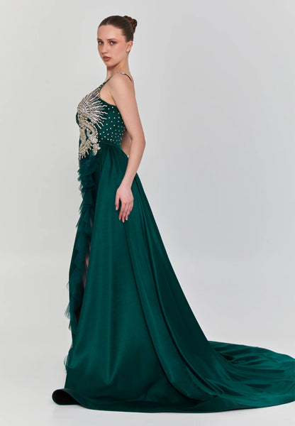 Off Shoulder Maxi Polyester Regular Engagement Dress Unit Price: €270