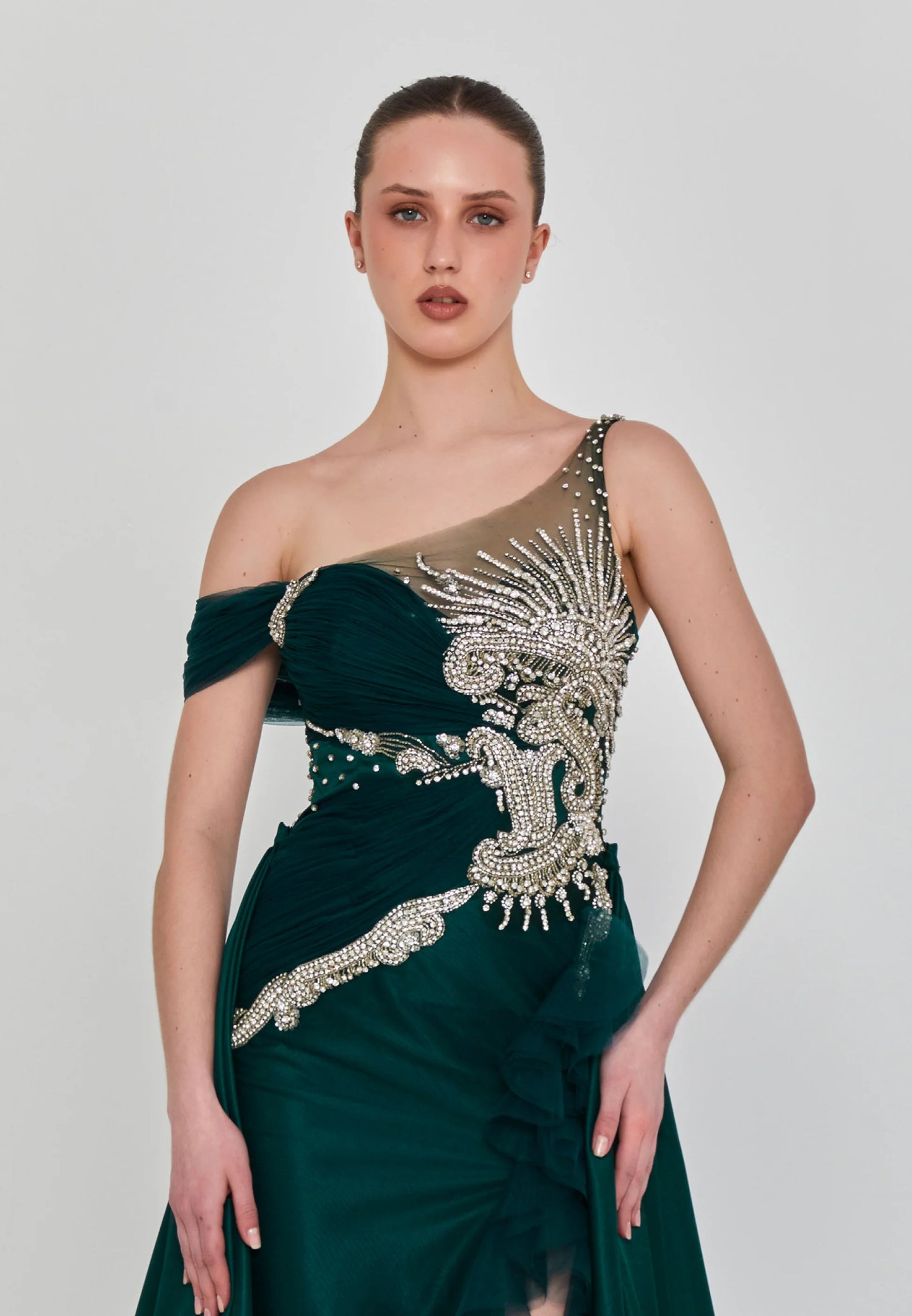 Off Shoulder Maxi Polyester Regular Engagement Dress Unit Price: €270