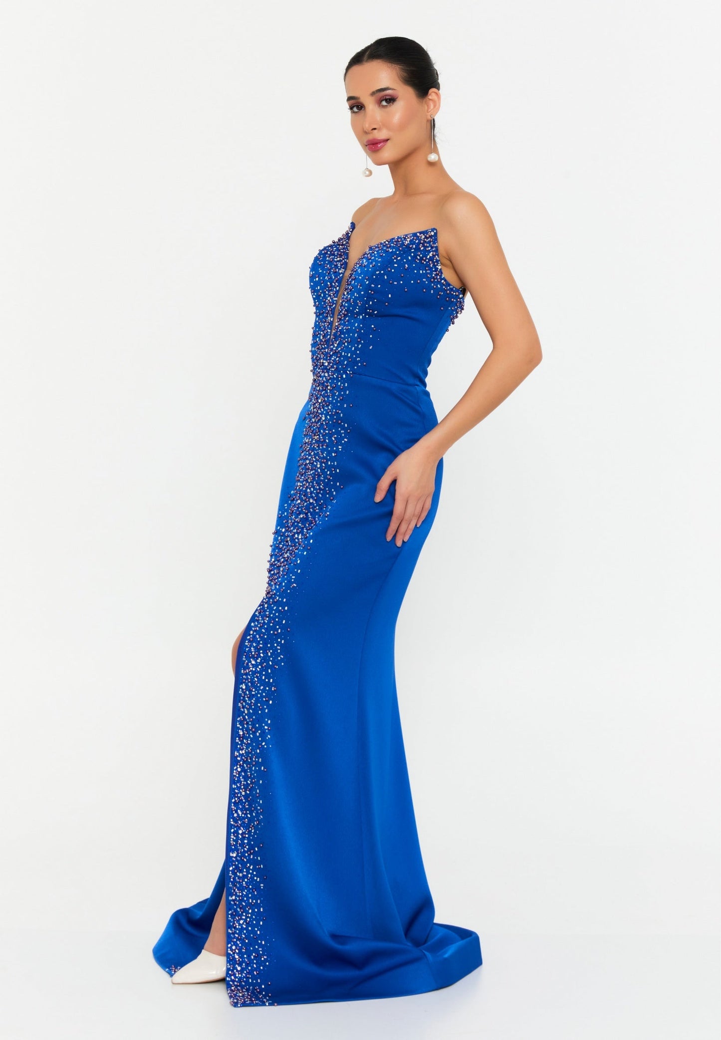 Strapless Maxi Polyester Mermaid Regular Wedding Guest Dress Unit Price: €90