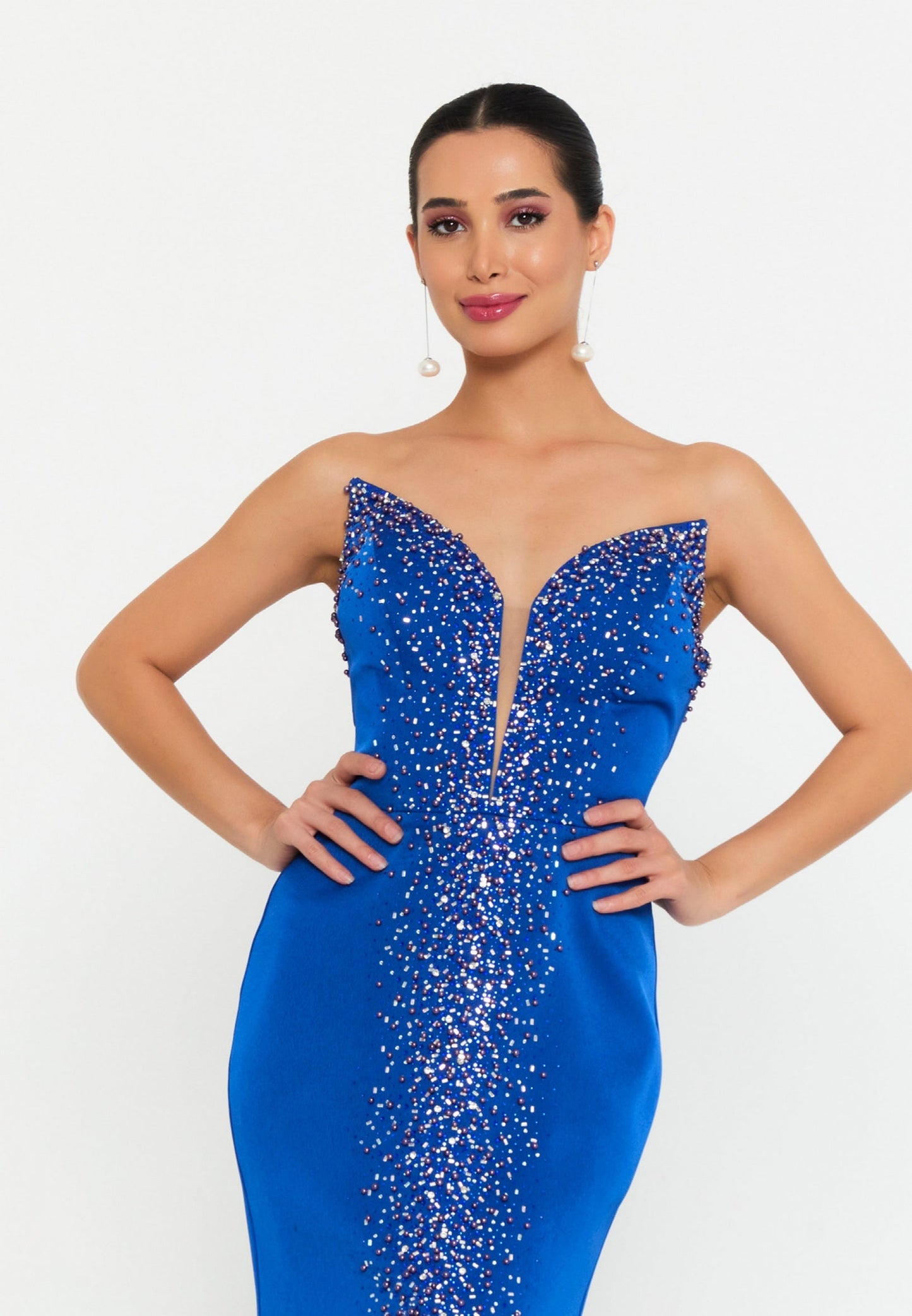 Strapless Maxi Polyester Mermaid Regular Wedding Guest Dress Unit Price: €90