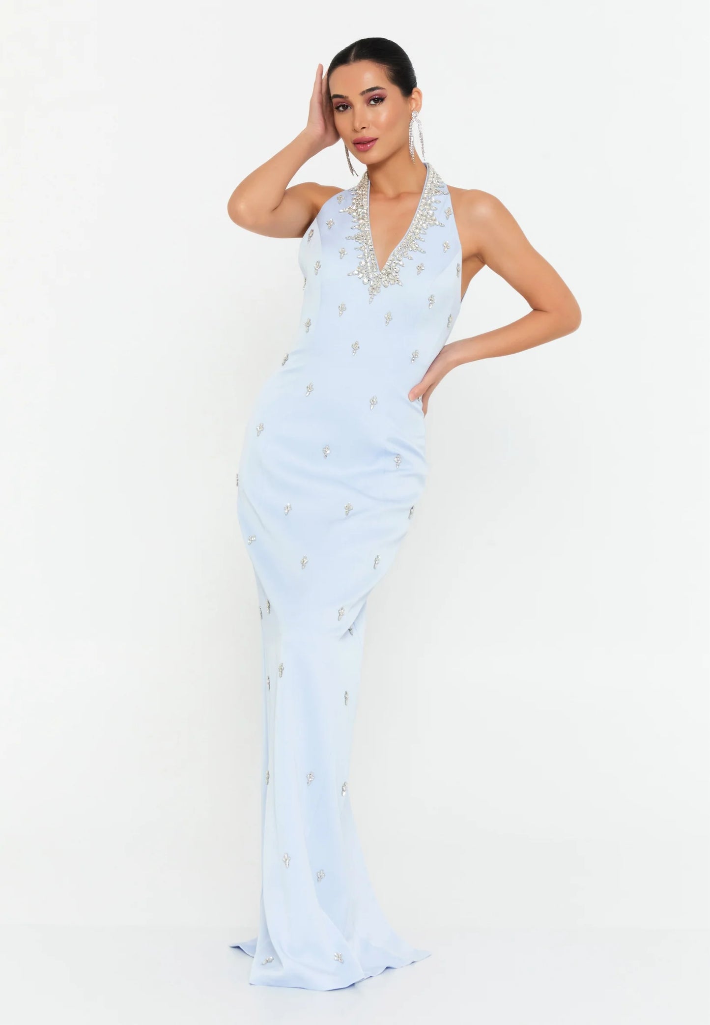 Sleeveless Maxi Polyester Column Regular Wedding Guest Dress Unit Price: €140