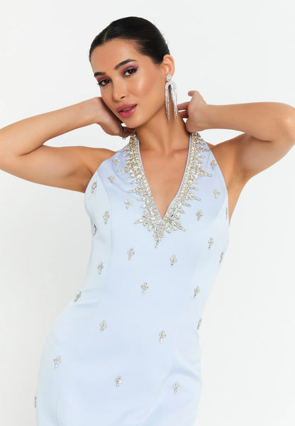 Sleeveless Maxi Polyester Column Regular Wedding Guest Dress Unit Price: €140