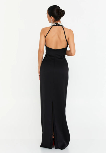 Sleeveless Maxi Polyester Column Regular Wedding Guest Dress Unit Price: €140