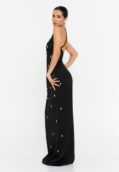 Sleeveless Maxi Polyester Column Regular Wedding Guest Dress Unit Price: €140