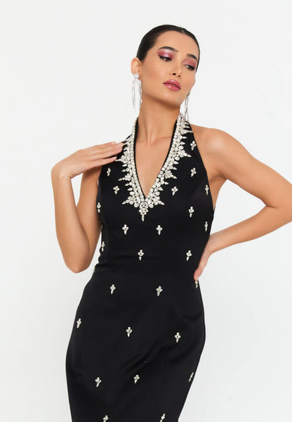 Sleeveless Maxi Polyester Column Regular Wedding Guest Dress Unit Price: €140