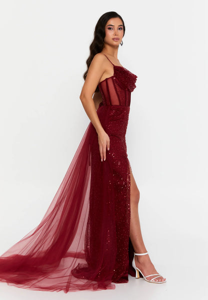 Sleeveless Maxi Tulle Mermaid Regular Wedding Guest Dress Unit Price: €60