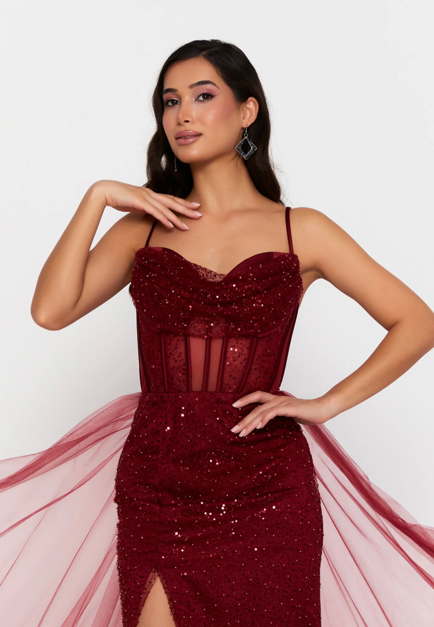 Sleeveless Maxi Tulle Mermaid Regular Wedding Guest Dress Unit Price: €60